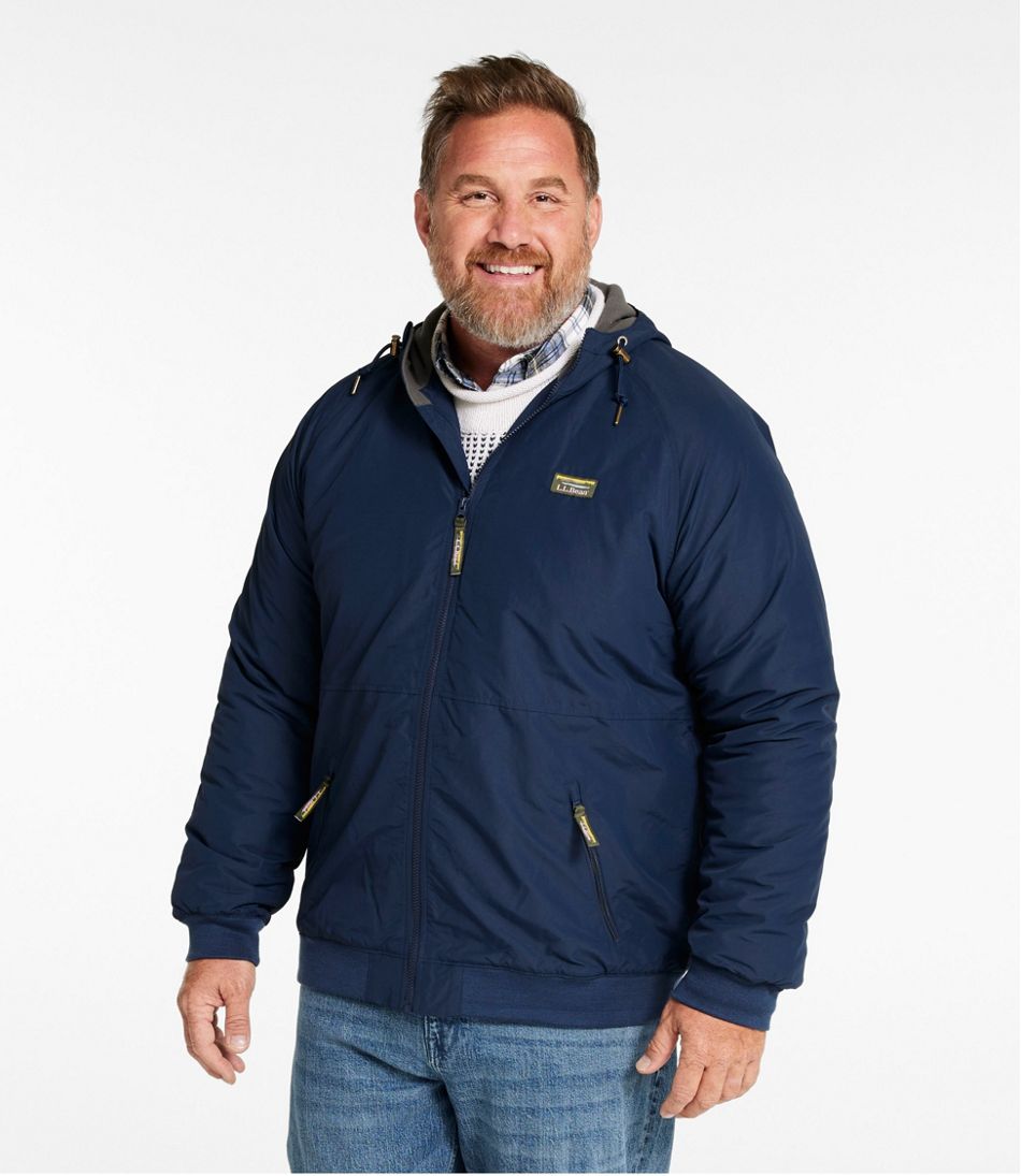 L.L.Bean Men's Insulated 3-Season Bomber Hooded Jacket OUTERWEAR