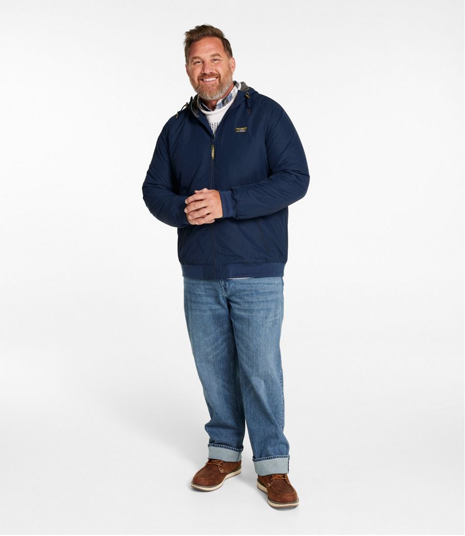 L.L.Bean Men's Insulated 3-Season Bomber Hooded Jacket OUTERWEAR