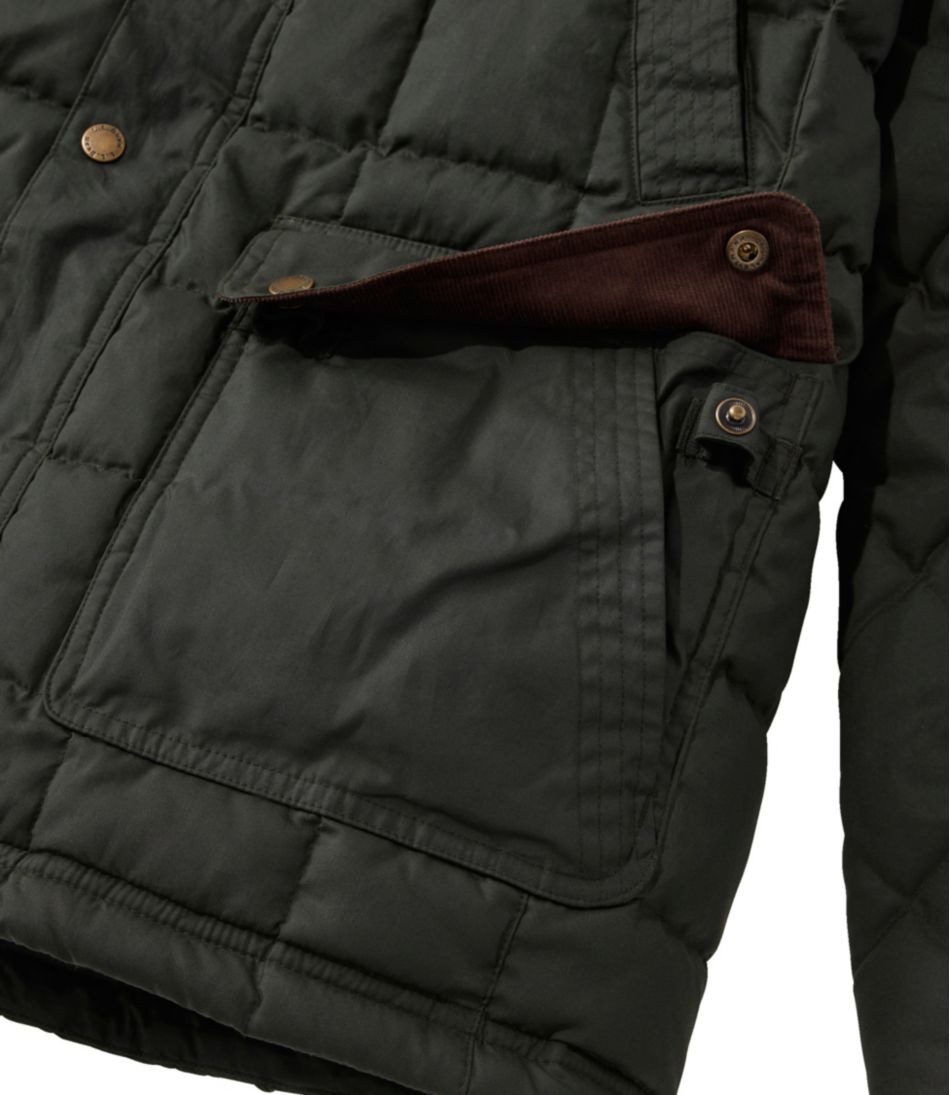 L.L.Bean Men's Upcountry Waxed Down Hooded Jacket OUTERWEAR|OUTDOOR EQUIPMENT