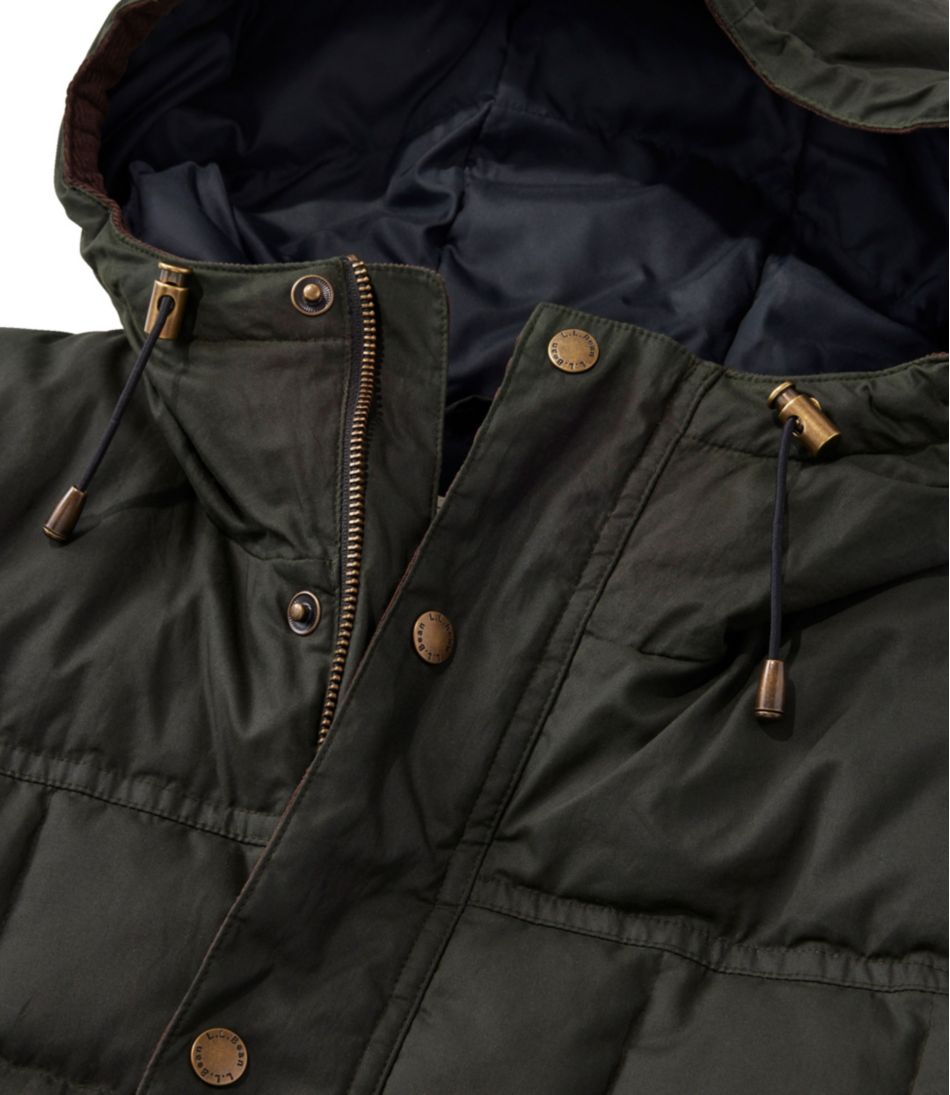 L.L.Bean Men's Upcountry Waxed Down Hooded Jacket OUTERWEAR|OUTDOOR EQUIPMENT