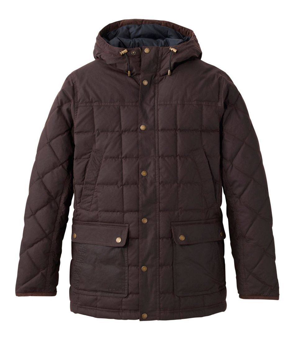 L.L.Bean Men's Upcountry Waxed Down Hooded Jacket OUTERWEAR|OUTDOOR EQUIPMENT