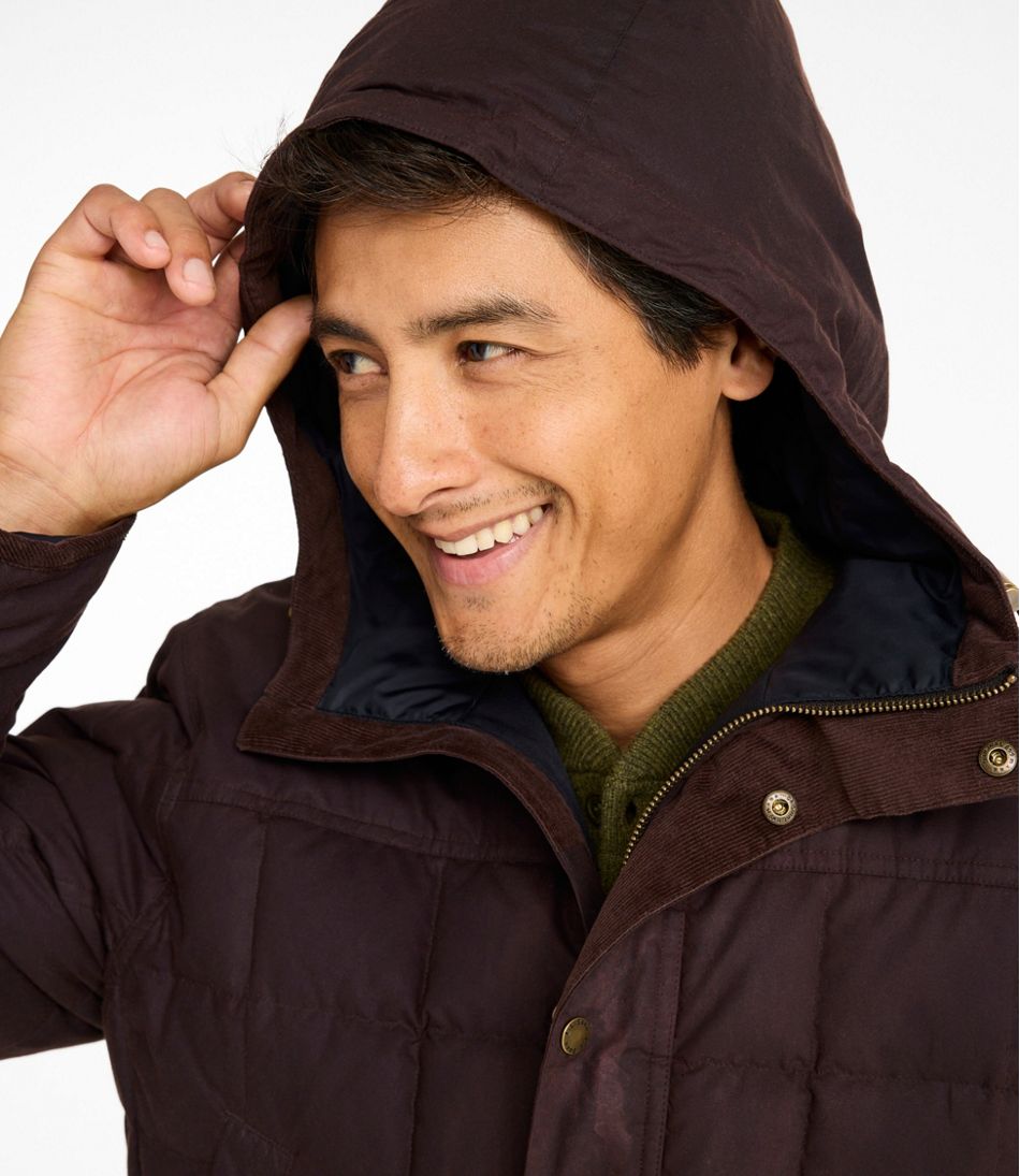 L.L.Bean Men's Upcountry Waxed Down Hooded Jacket OUTERWEAR|OUTDOOR EQUIPMENT