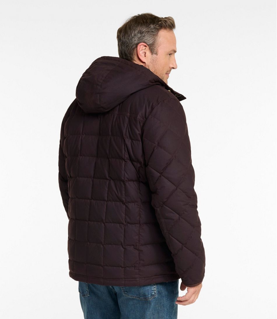L.L.Bean Men's Upcountry Waxed Down Hooded Jacket OUTERWEAR|OUTDOOR EQUIPMENT