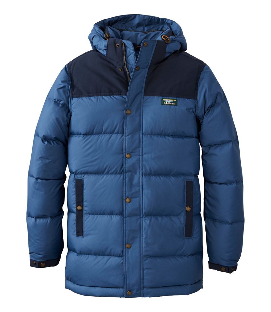 L.L.Bean Men's Mountain Classic Down Parka, Colorblock OUTERWEAR