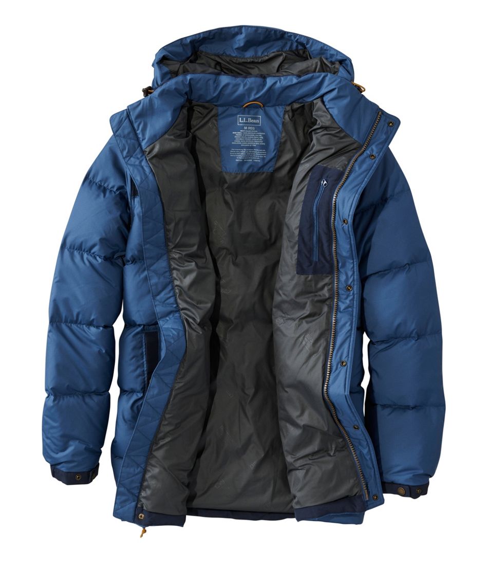 L.L.Bean Men's Mountain Classic Down Parka, Colorblock OUTERWEAR