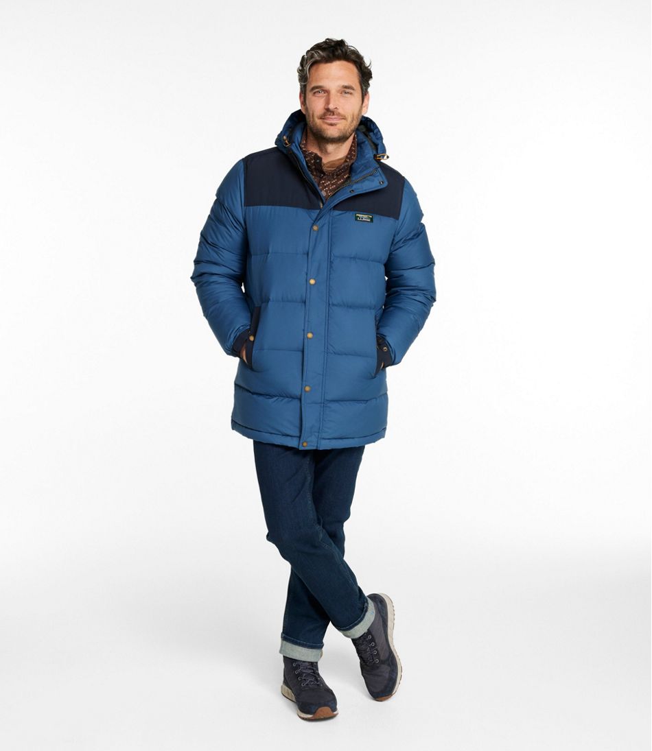 L.L.Bean Men's Mountain Classic Down Parka, Colorblock OUTERWEAR