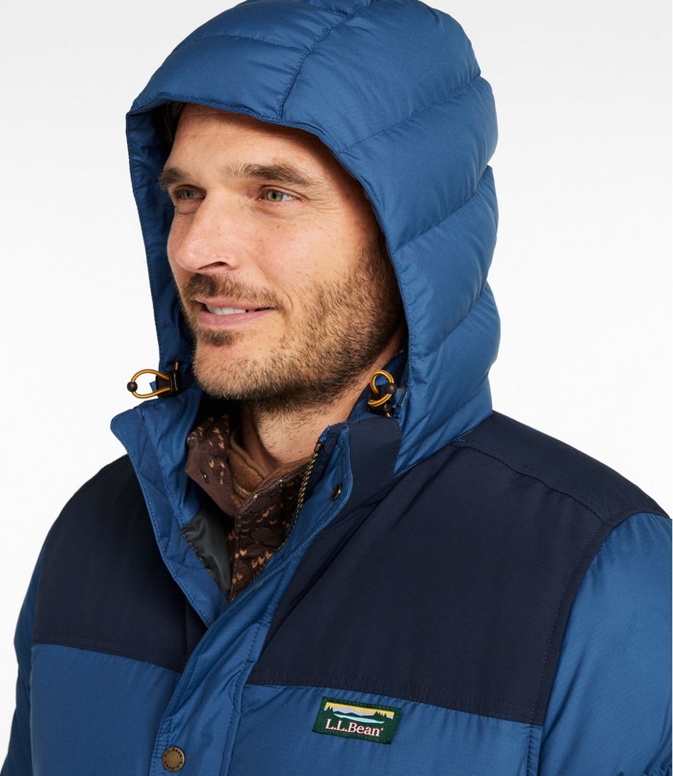 L.L.Bean Men's Mountain Classic Down Parka, Colorblock OUTERWEAR