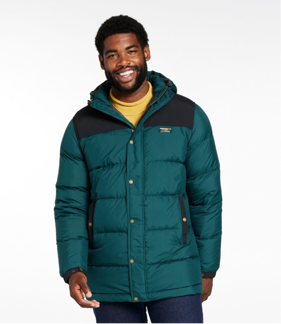 L.L.Bean Men's Mountain Classic Down Parka, Colorblock OUTERWEAR