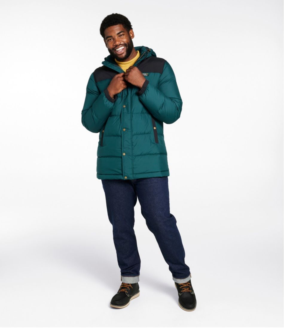 L.L.Bean Men's Mountain Classic Down Parka, Colorblock OUTERWEAR