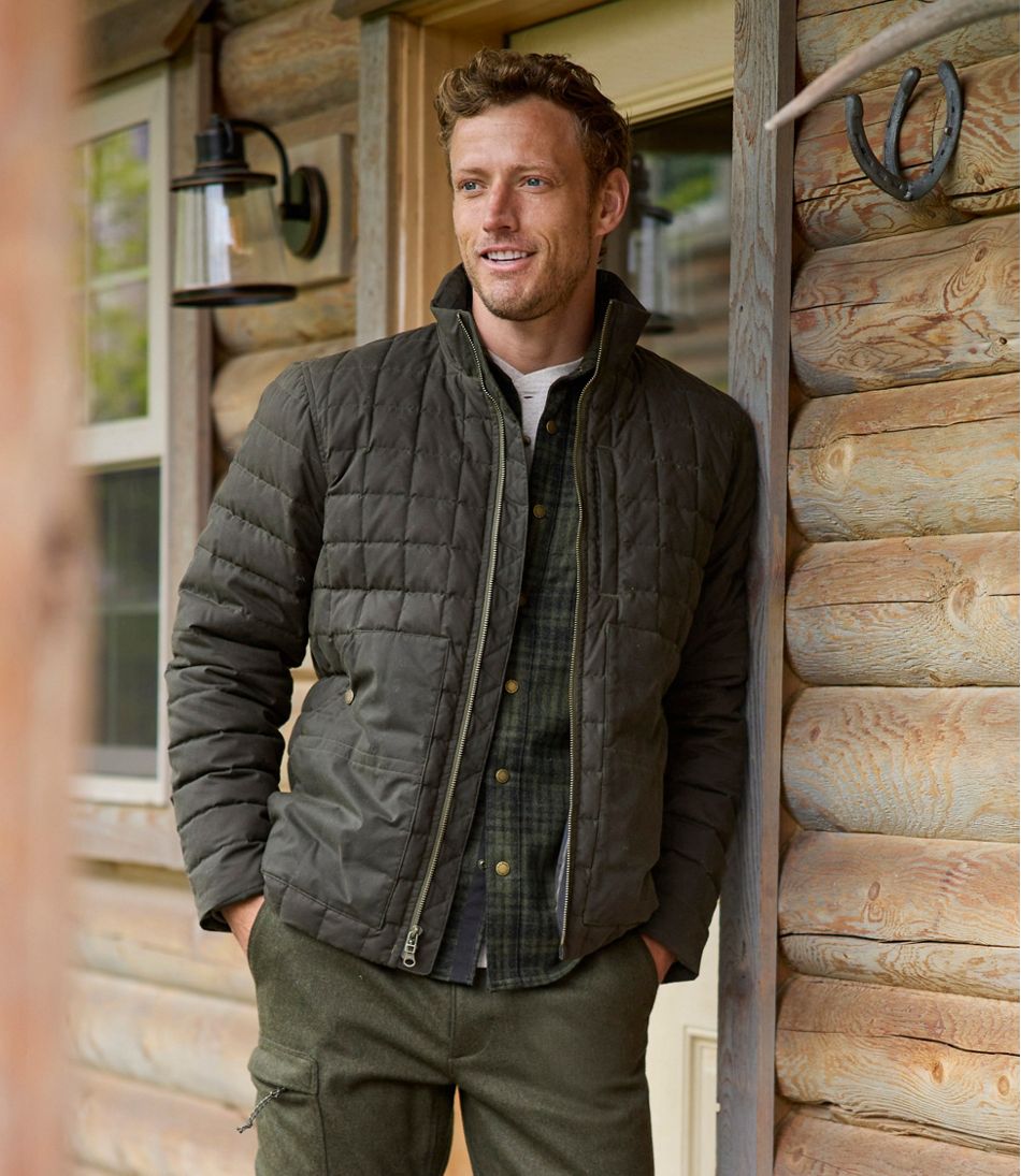 L.L.Bean Men's Upcountry Waxed Cotton Down Sweater OUTERWEAR