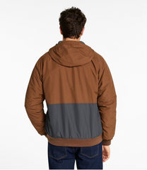 L.L.Bean Men's Insulated 3-Season Bomber Hooded Jacket, Colorblock OUTERWEAR