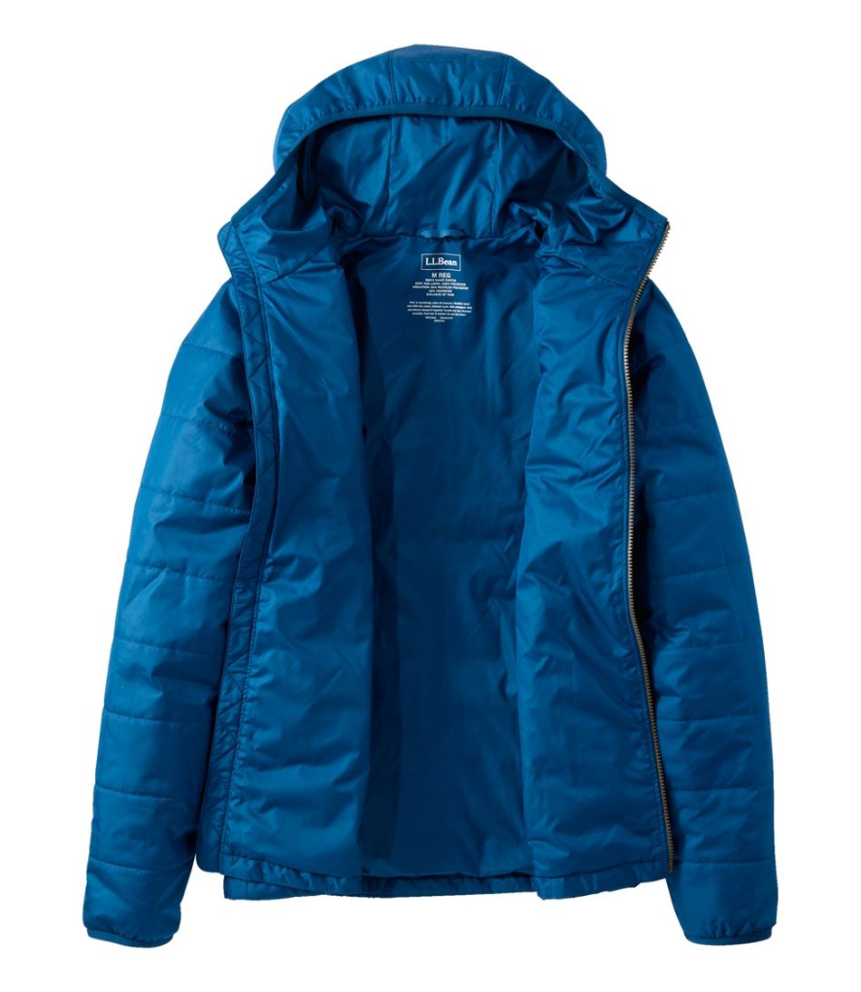 L.L.Bean Men's Mountain Classic Puffer Hooded Jacket, Colorblock OUTERWEAR