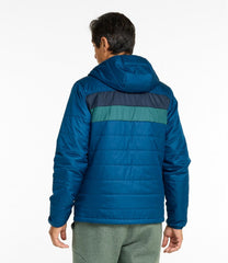 L.L.Bean Men's Mountain Classic Puffer Hooded Jacket, Colorblock OUTERWEAR