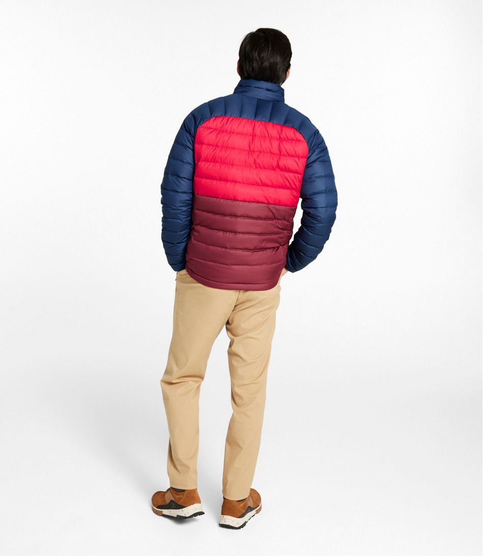 L.L.Bean Men's Bean's Down Jacket, Colorblock OUTERWEAR|SALE