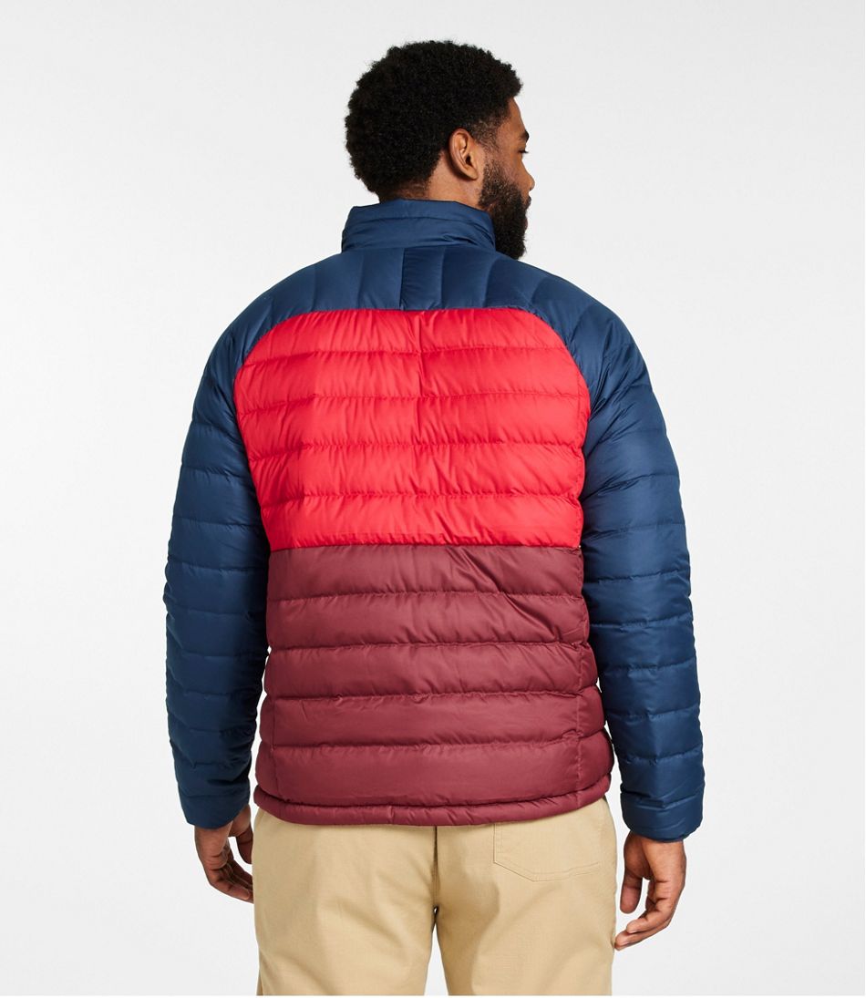 L.L.Bean Men's Bean's Down Jacket, Colorblock OUTERWEAR|SALE