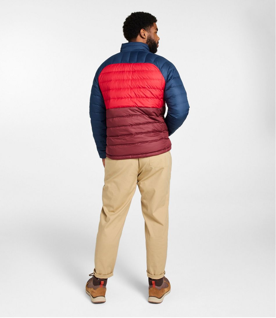 L.L.Bean Men's Bean's Down Jacket, Colorblock OUTERWEAR|SALE