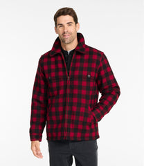 L.L.Bean Men's Maine Guide Zip-Front Jac-Shirt with PrimaLoft, Plaid OUTERWEAR|OUTDOOR EQUIPMENT|SALE