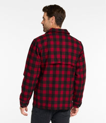 L.L.Bean Men's Maine Guide Zip-Front Jac-Shirt with PrimaLoft, Plaid OUTERWEAR|OUTDOOR EQUIPMENT|SALE