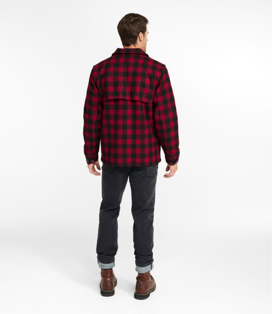 L.L.Bean Men's Maine Guide Zip-Front Jac-Shirt with PrimaLoft, Plaid OUTERWEAR|OUTDOOR EQUIPMENT|SALE