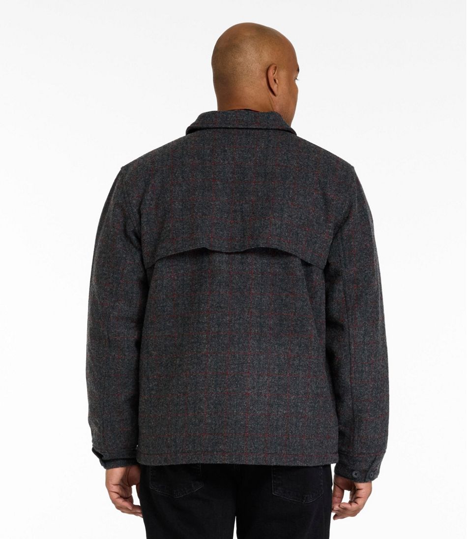 L.L.Bean Men's Maine Guide Zip-Front Jac-Shirt with PrimaLoft, Plaid OUTERWEAR|OUTDOOR EQUIPMENT|SALE