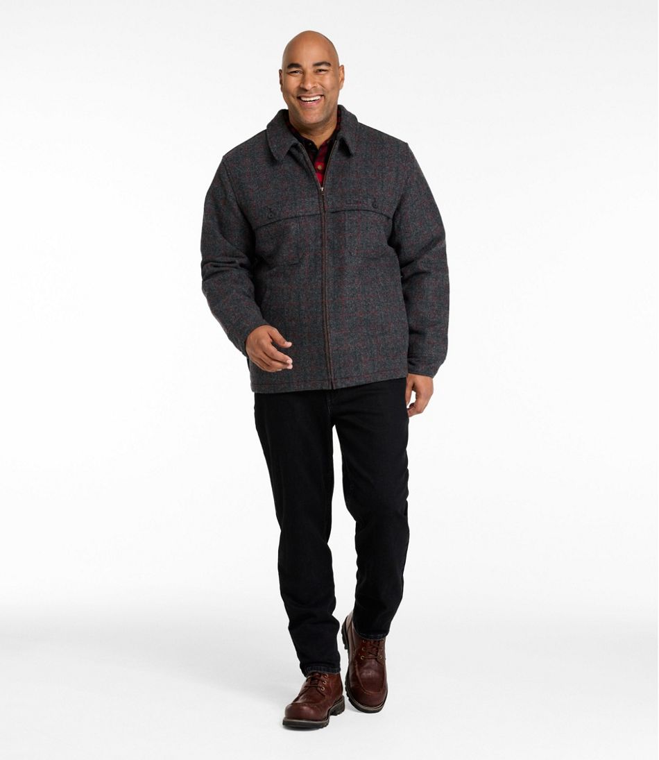 L.L.Bean Men's Maine Guide Zip-Front Jac-Shirt with PrimaLoft, Plaid OUTERWEAR|OUTDOOR EQUIPMENT|SALE