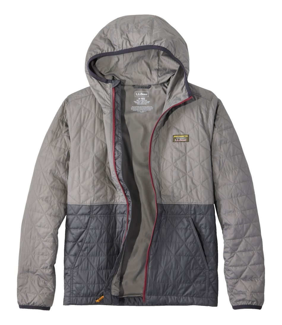 L.L.Bean Men's Katahdin Insulated Hoodie, Colorblock OUTERWEAR