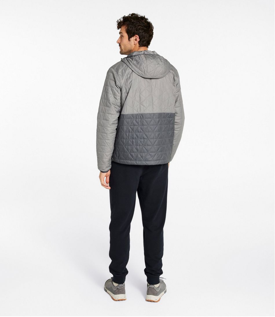 L.L.Bean Men's Katahdin Insulated Hoodie, Colorblock OUTERWEAR