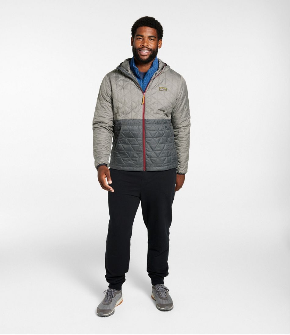 L.L.Bean Men's Katahdin Insulated Hoodie, Colorblock OUTERWEAR