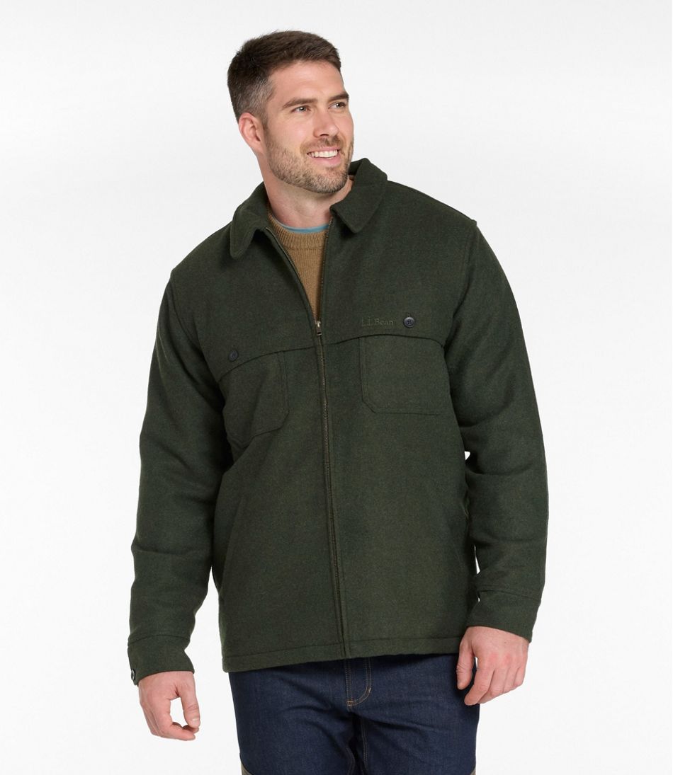 L.L.Bean Men's Maine Guide Zip-Front Jac-Shirt with PrimaLoft OUTERWEAR|OUTDOOR EQUIPMENT