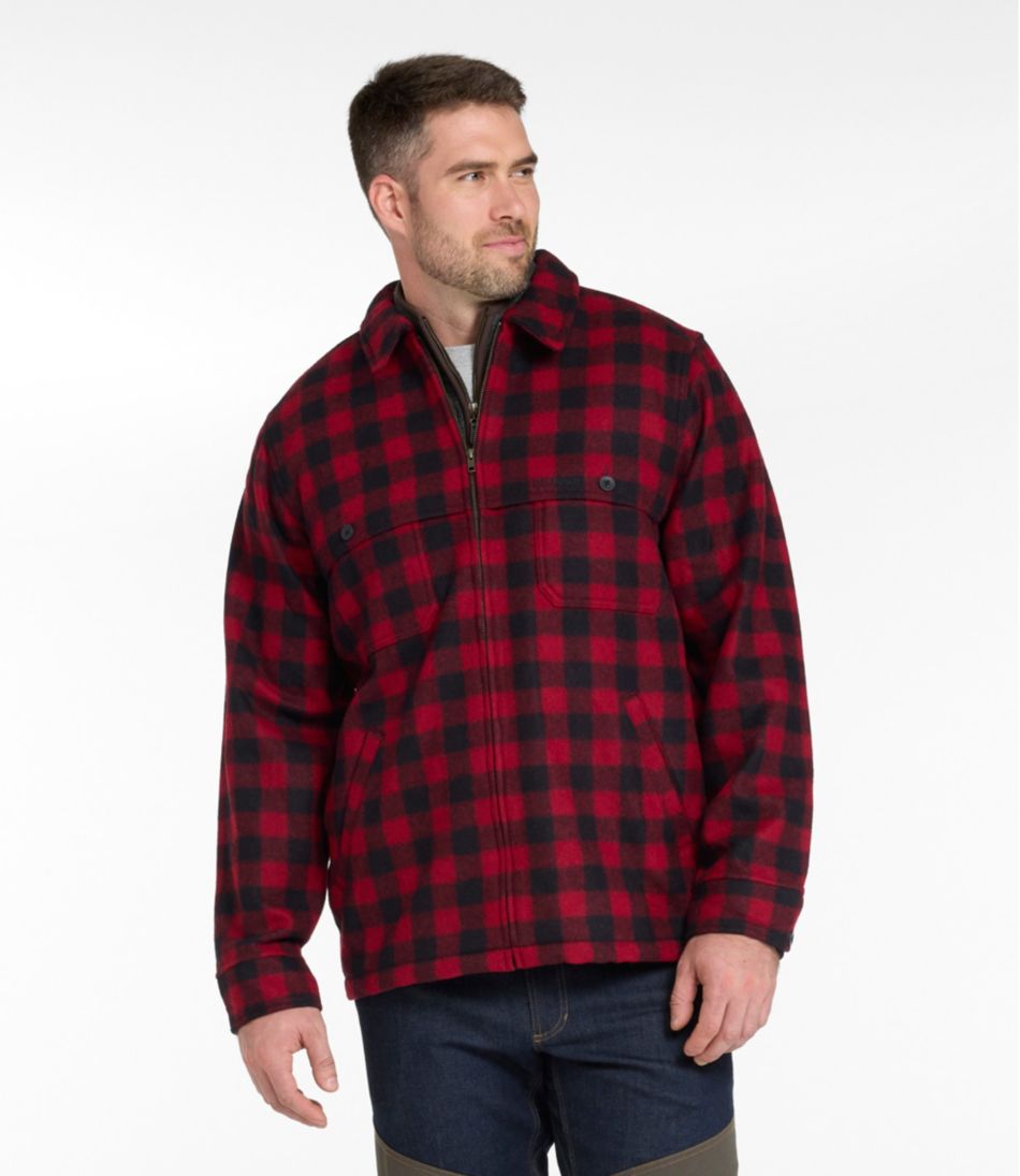L.L.Bean Men's Maine Guide Zip-Front Jac-Shirt, Plaid OUTERWEAR|OUTDOOR EQUIPMENT|SALE