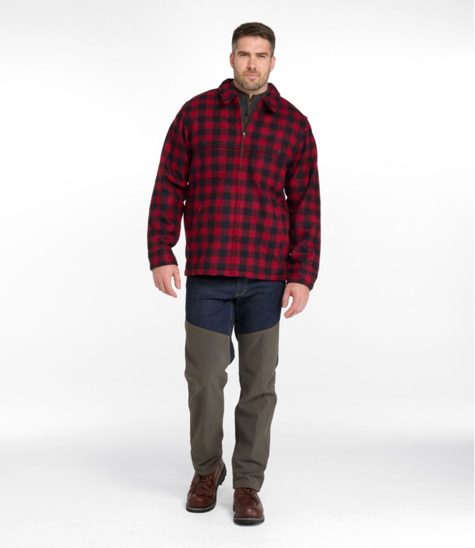 L.L.Bean Men's Maine Guide Zip-Front Jac-Shirt, Plaid OUTERWEAR|OUTDOOR EQUIPMENT|SALE