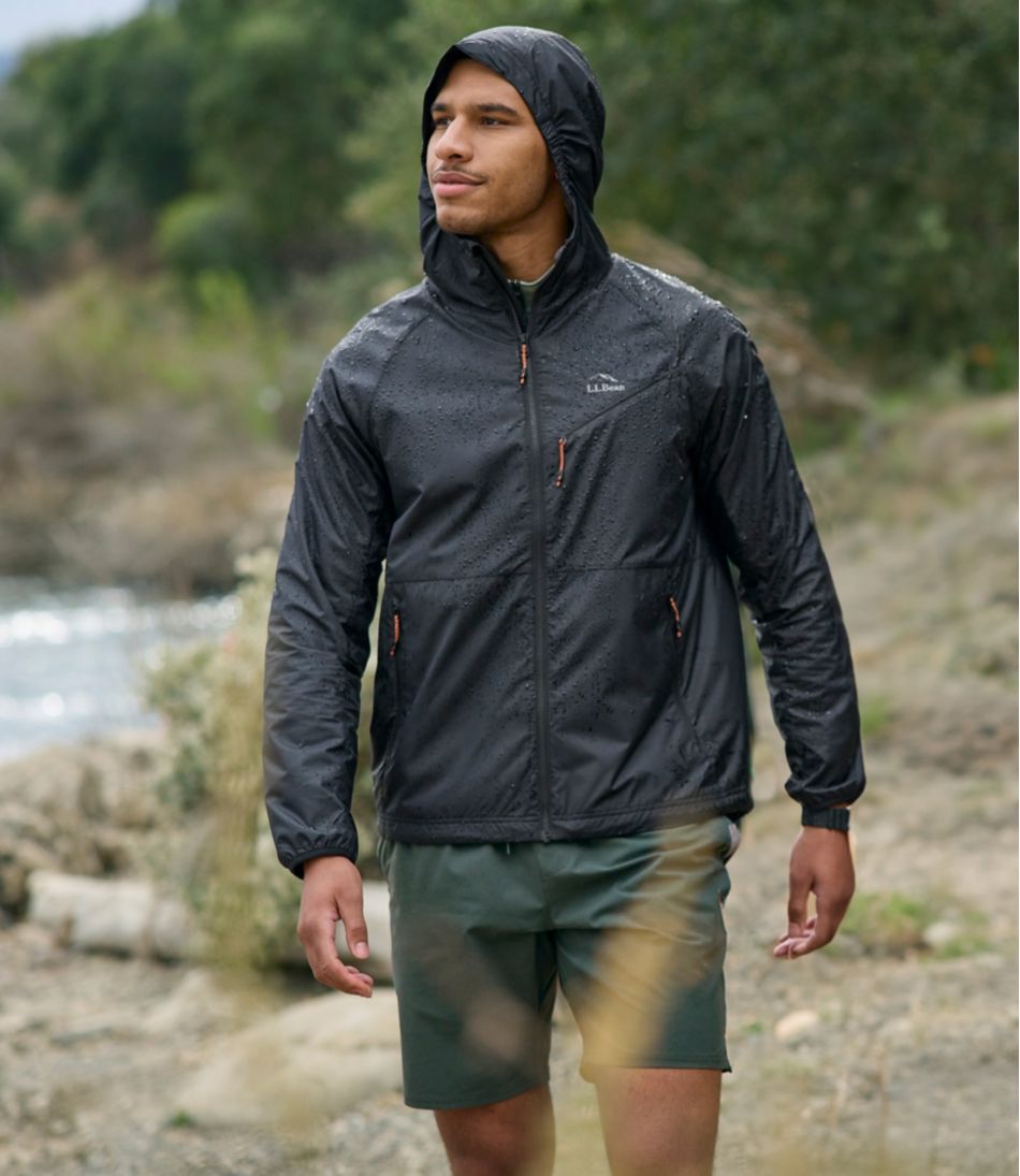 L.L.Bean Men's Bean's Performance Fleece-Lined Windbreaker Jacket OUTERWEAR|SALE