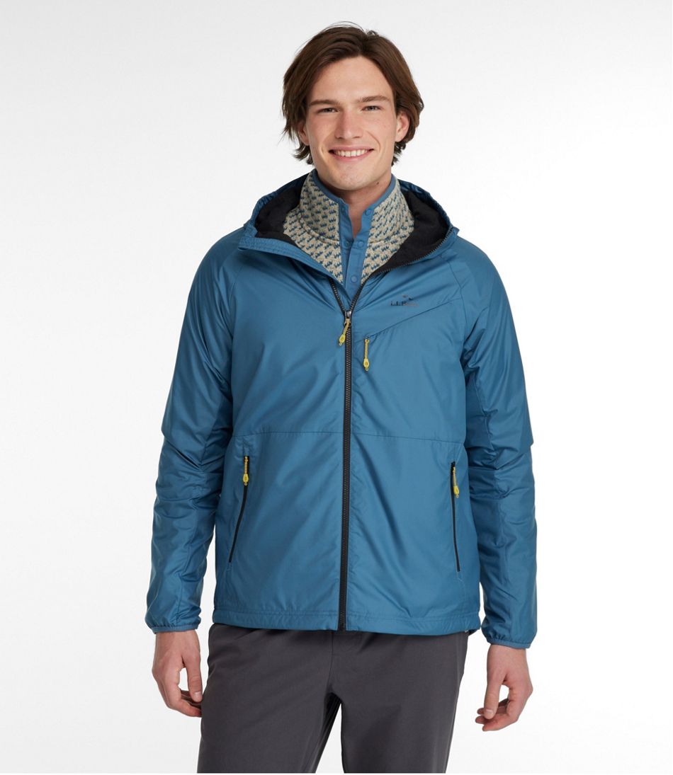 L.L.Bean Men's Bean's Performance Fleece-Lined Windbreaker Jacket OUTERWEAR|SALE