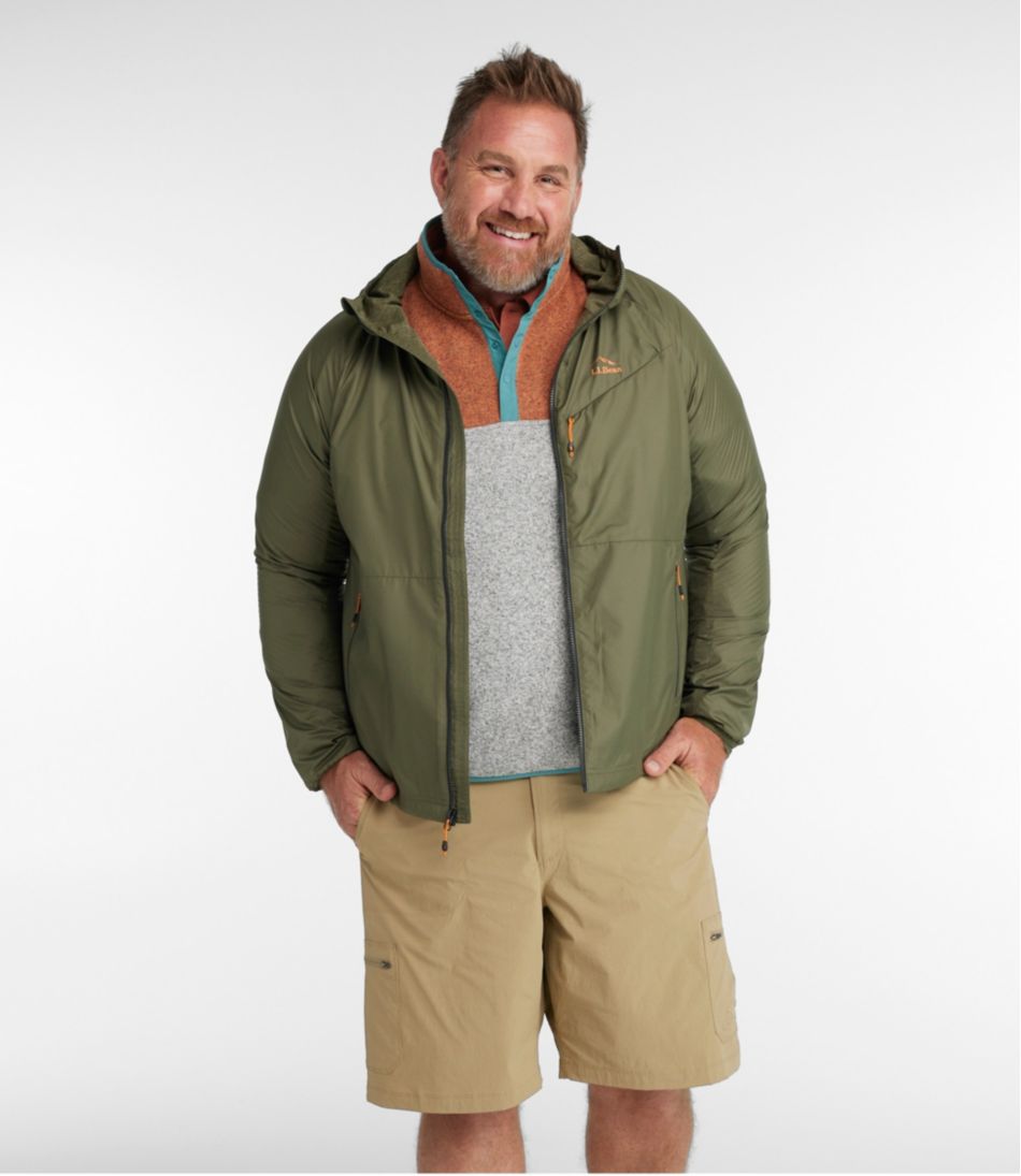 L.L.Bean Men's Bean's Performance Fleece-Lined Windbreaker Jacket OUTERWEAR|SALE