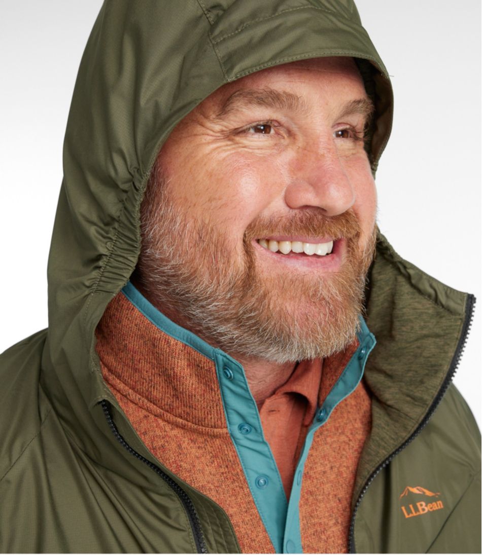 L.L.Bean Men's Bean's Performance Fleece-Lined Windbreaker Jacket OUTERWEAR|SALE