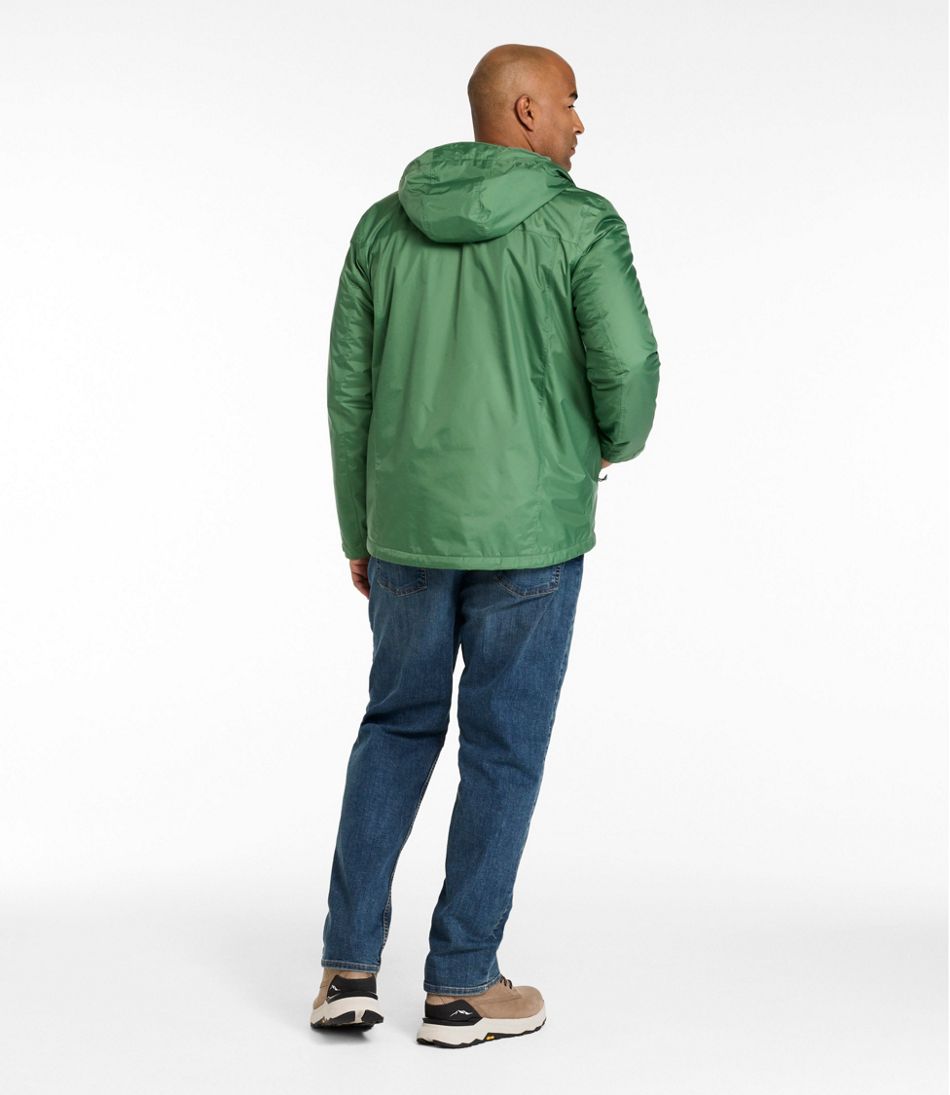 L.L.Bean Men's Trail Model Rain Jacket, Fleece-Lined OUTERWEAR