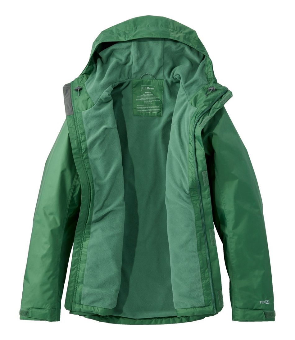 L.L.Bean Men's Trail Model Rain Jacket, Fleece-Lined OUTERWEAR