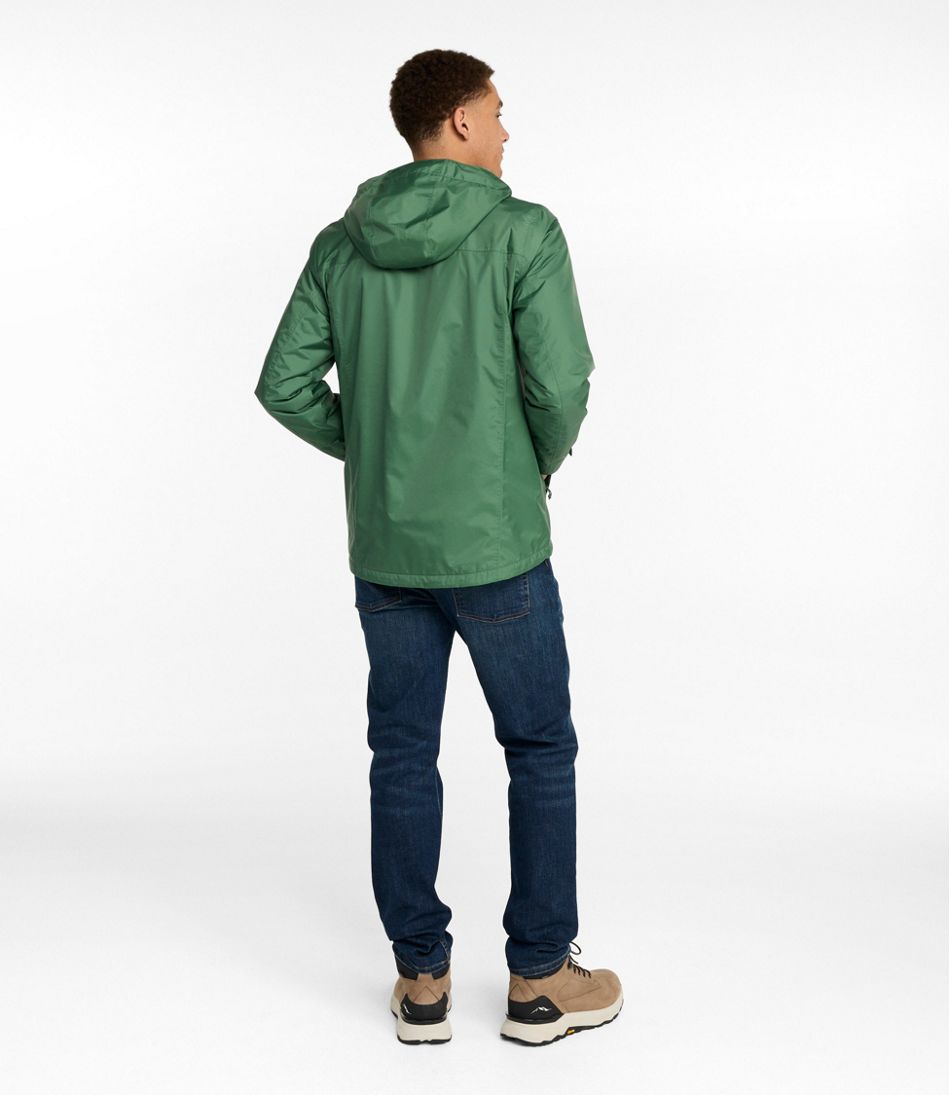 L.L.Bean Men's Trail Model Rain Jacket, Fleece-Lined OUTERWEAR