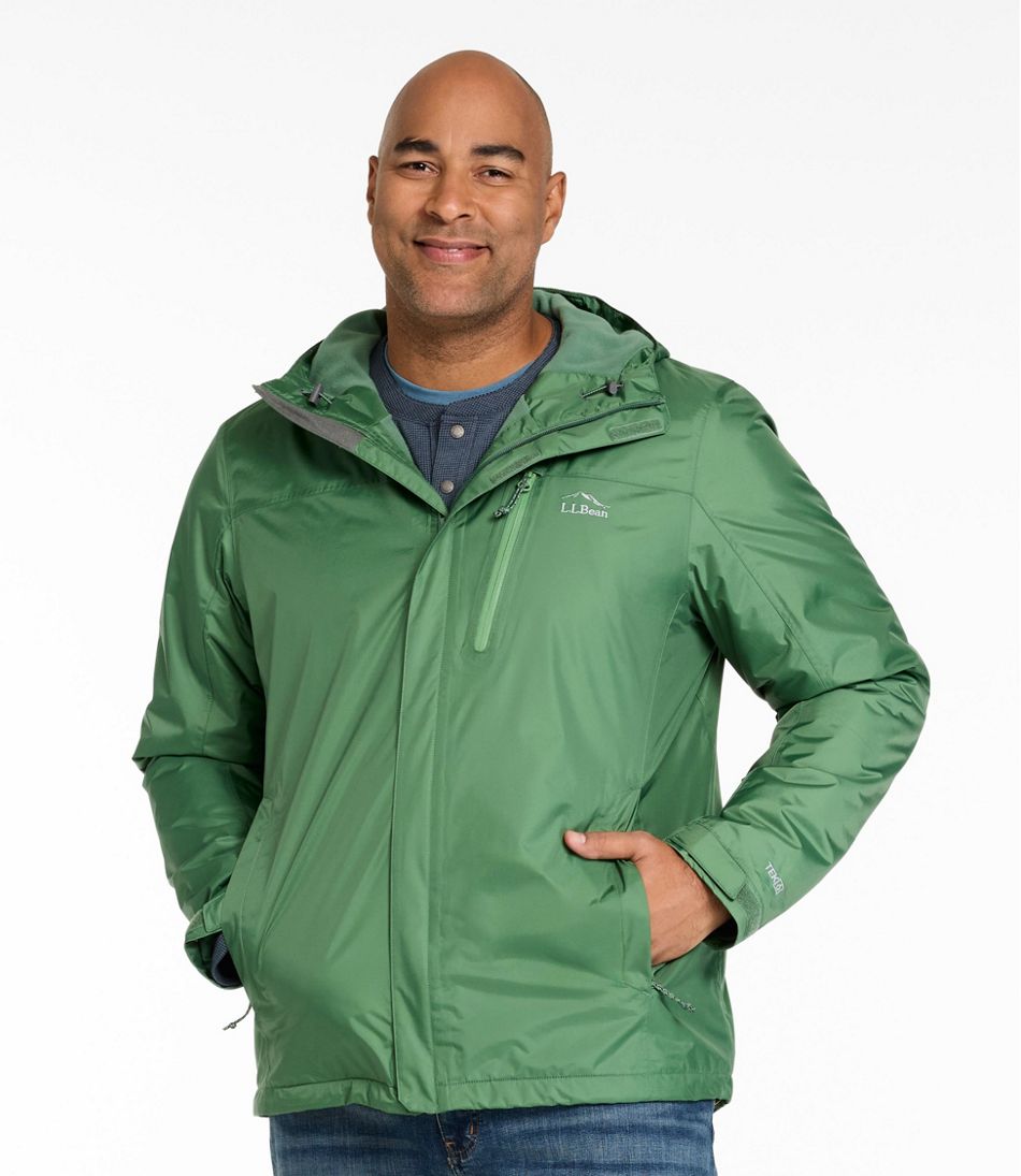 L.L.Bean Men's Trail Model Rain Jacket, Fleece-Lined OUTERWEAR