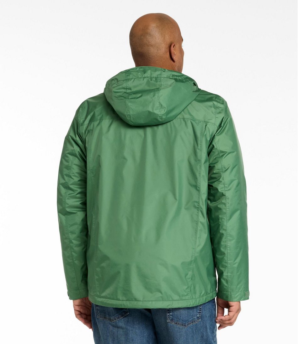 L.L.Bean Men's Trail Model Rain Jacket, Fleece-Lined OUTERWEAR