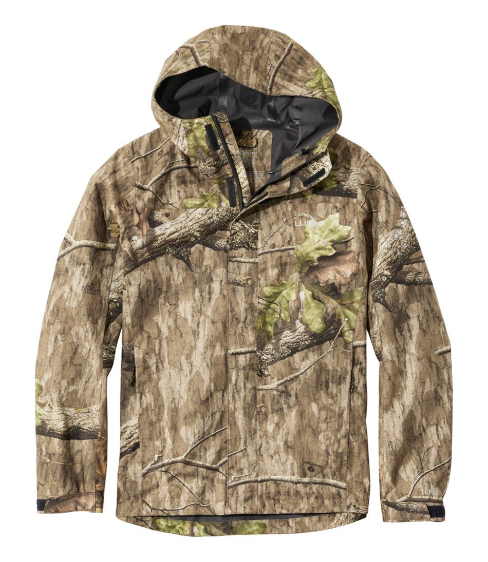 L.L.Bean Men's Northwoods II Rain Jacket, Camo OUTERWEAR|OUTDOOR EQUIPMENT