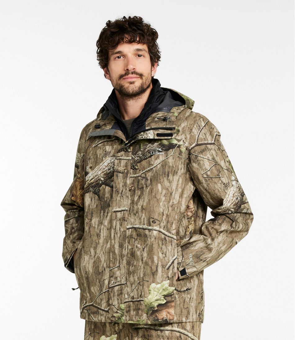 L.L.Bean Men's Northwoods II Rain Jacket, Camo OUTERWEAR|OUTDOOR EQUIPMENT