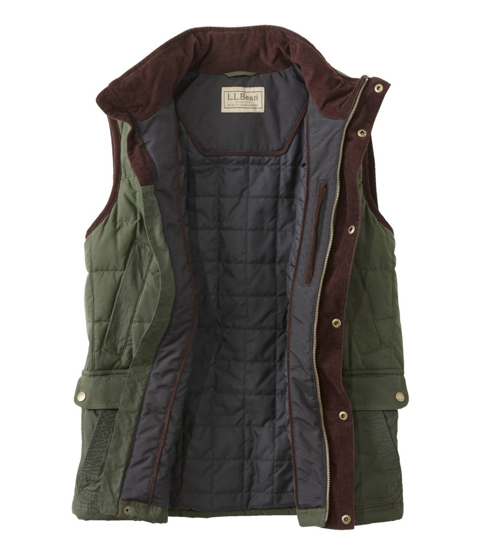 L.L.Bean Men's Upcountry Waxed Cotton Down Vest OUTERWEAR|OUTDOOR EQUIPMENT