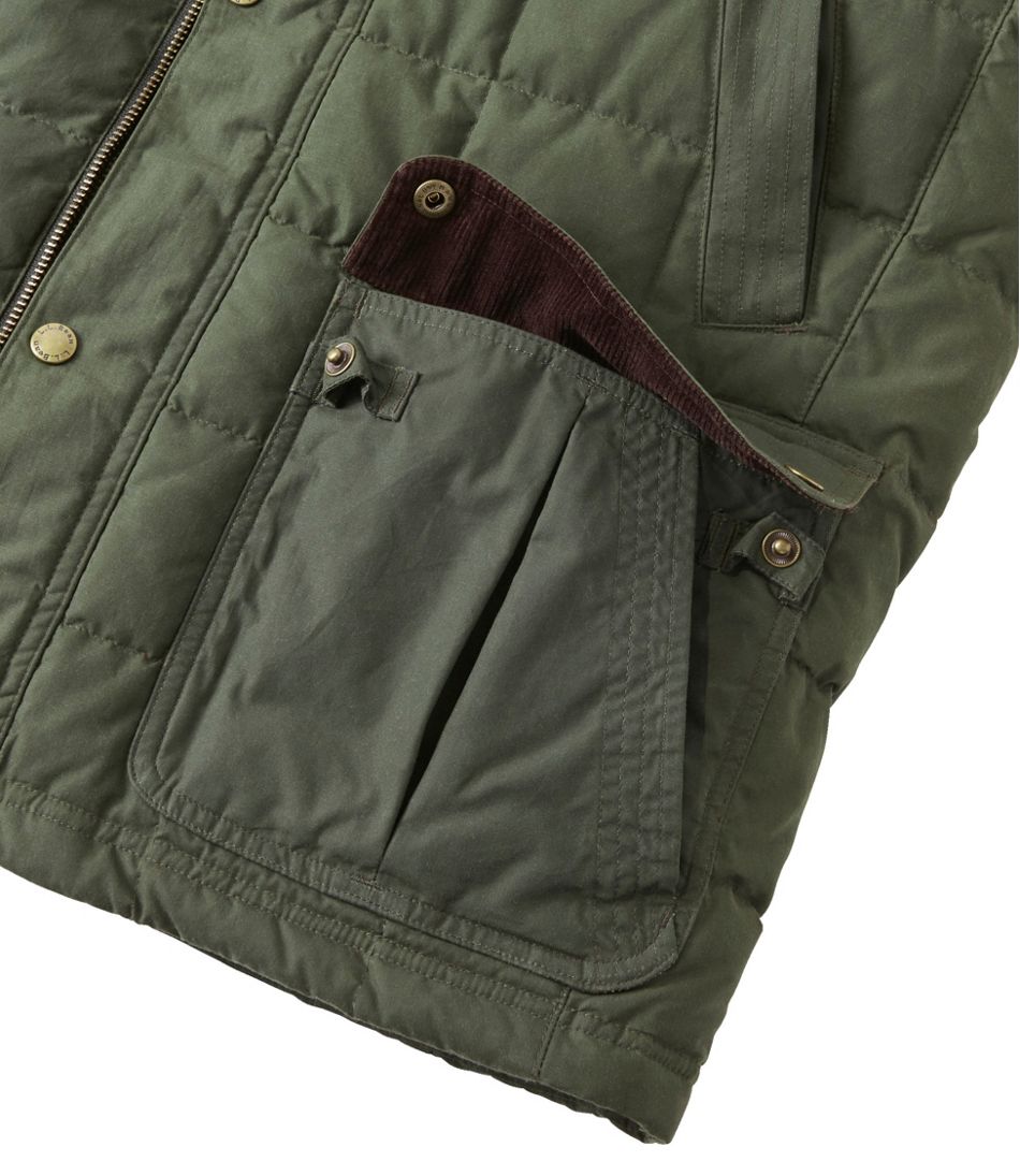 L.L.Bean Men's Upcountry Waxed Cotton Down Vest OUTERWEAR|OUTDOOR EQUIPMENT