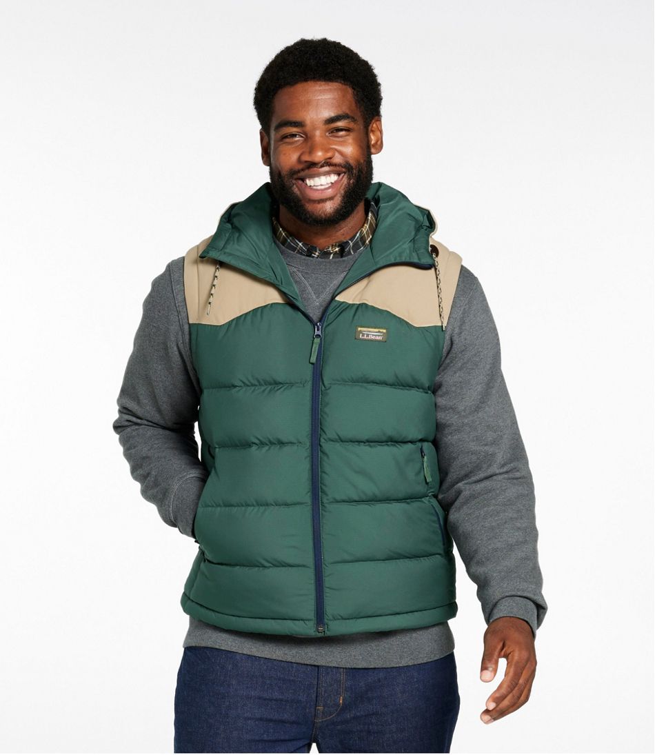 L.L.Bean Men's Mountain Classic Hooded Down Vest OUTERWEAR