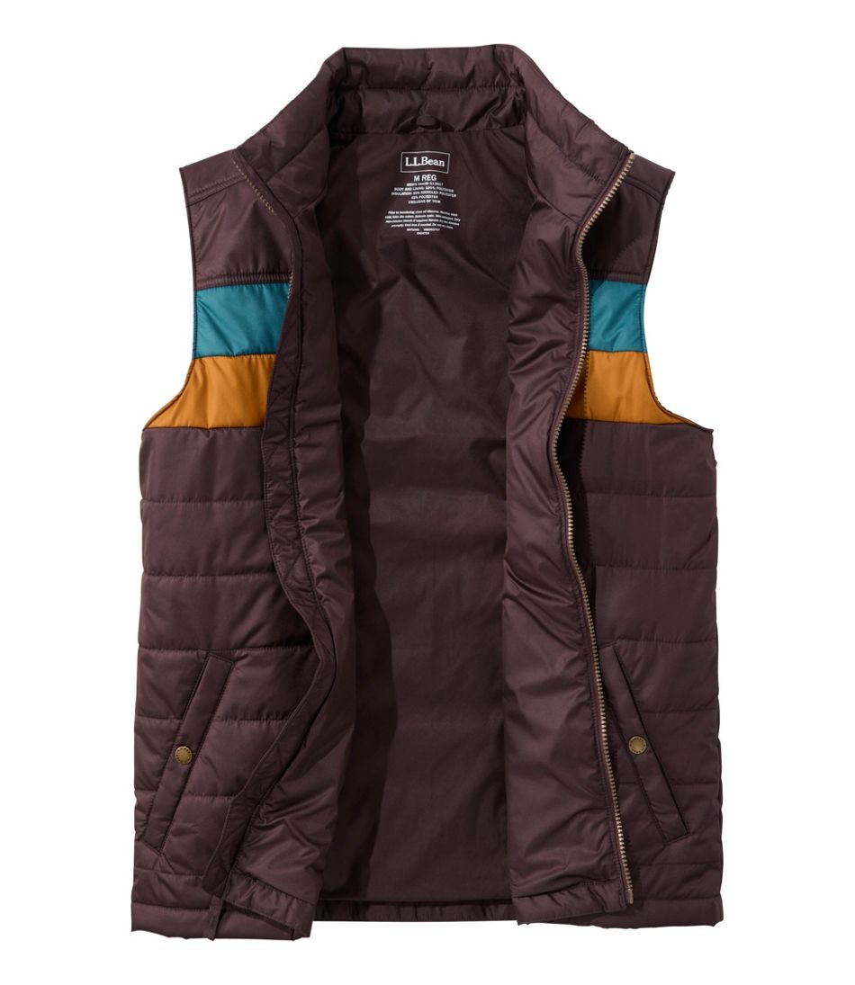 L.L.Bean Men's Mountain Classic Puffer Vest, Colorblock OUTERWEAR|SALE