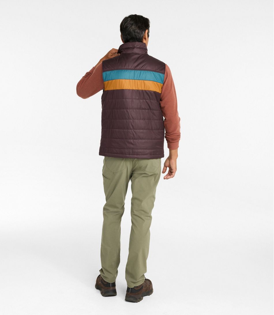 L.L.Bean Men's Mountain Classic Puffer Vest, Colorblock OUTERWEAR|SALE