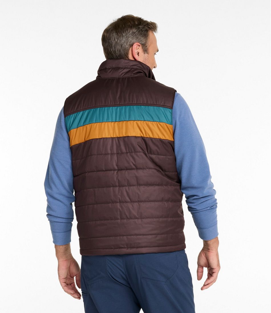 L.L.Bean Men's Mountain Classic Puffer Vest, Colorblock OUTERWEAR|SALE