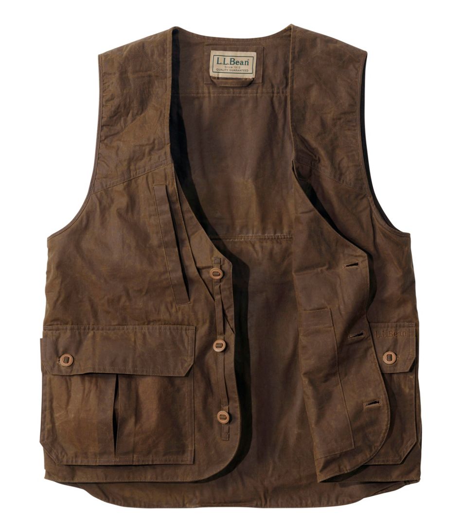 L.L.Bean Men's Double L Waxed-Cotton Upland Vest OUTERWEAR|OUTDOOR EQUIPMENT