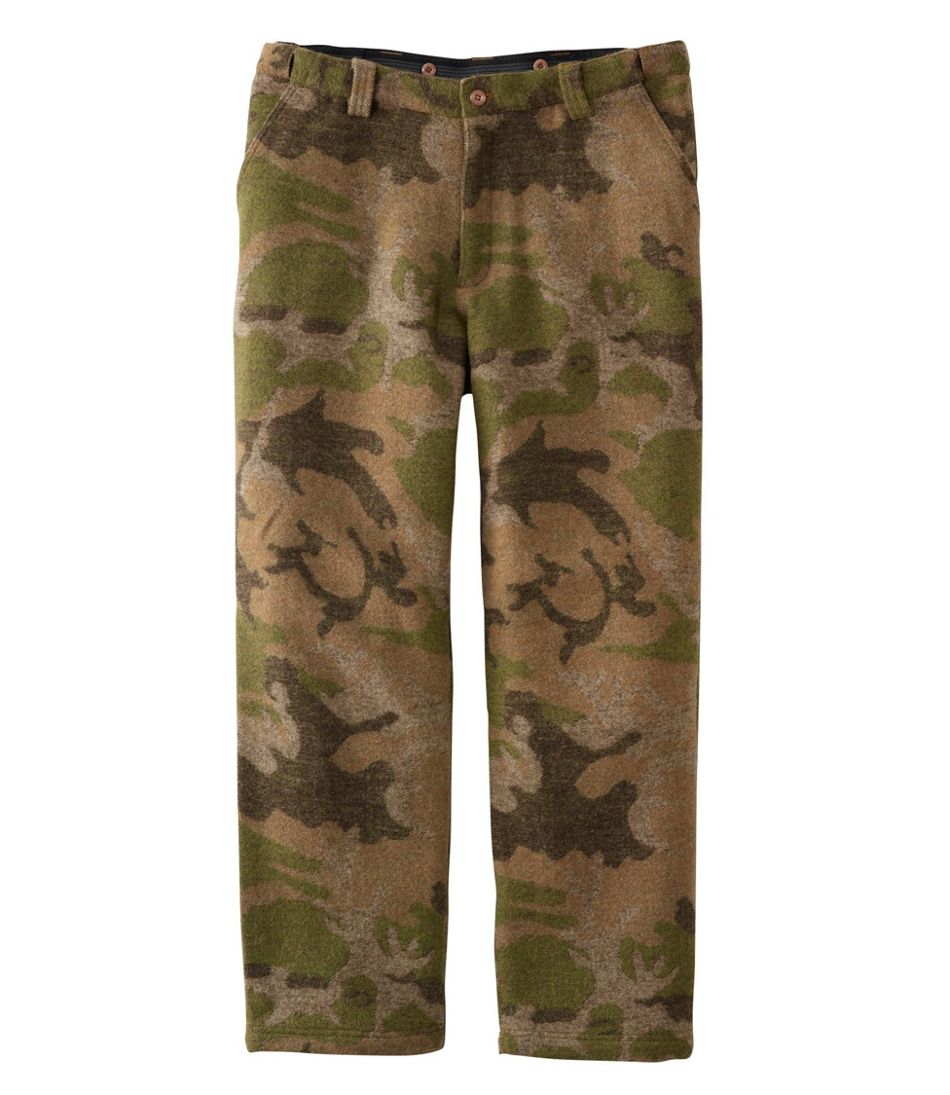 L.L.Bean Men's Maine Guide Wool Pants with PrimaLoft, Camouflage OUTERWEAR|OUTDOOR EQUIPMENT|SALE